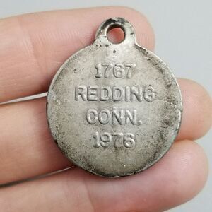 Vintage Redding Connecticut 1767 to 1967 Silver Tone Pendant Charm 5 CR, Estate